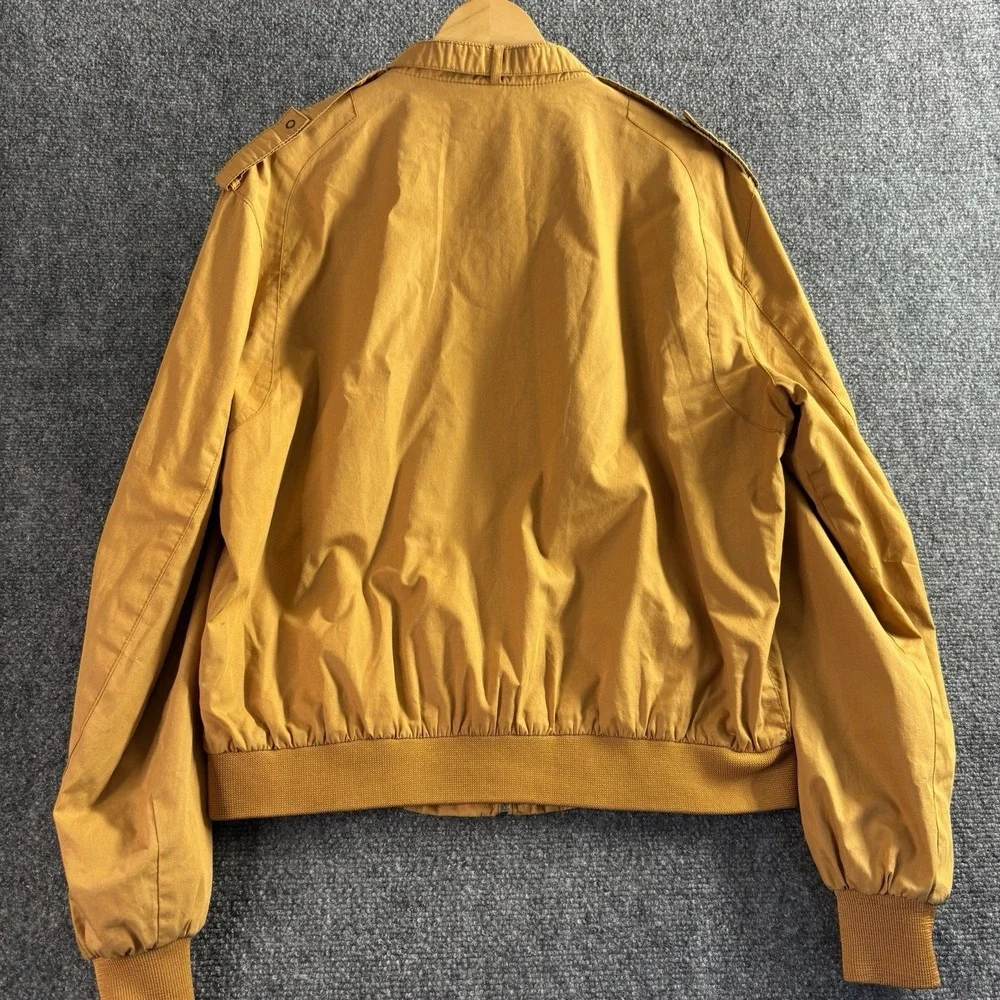 Vintage Members Only Jacket Mens 44 Mustard Racer 80s